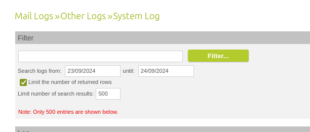 Syslog filtering - new options