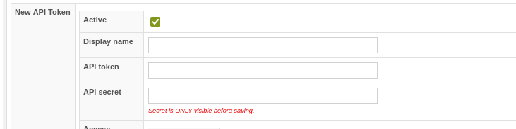 API secret needs to be memorized or copied before saving