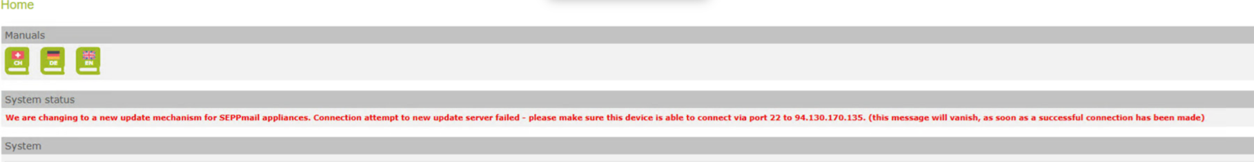 Change of update mechanism