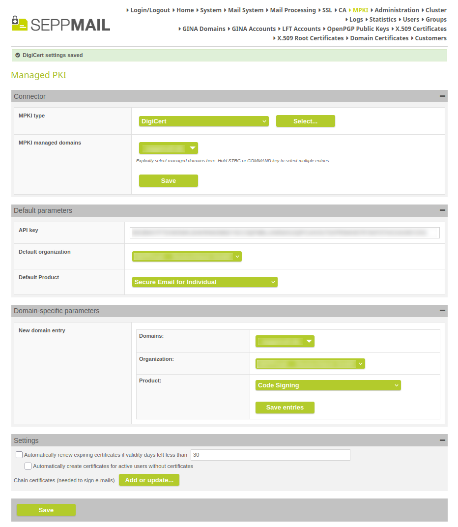 New standardized input design for MPKI entries