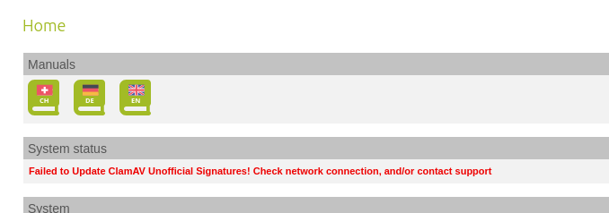 Warning if loading of Unofficial signatures for ClamAV fails